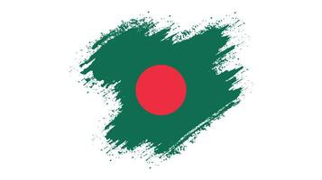 Paint brush stroke clipart Bangladesh flag vector