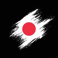 Professional brush effect Japan flag vector