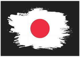 Faded grungy style Japan flag vector