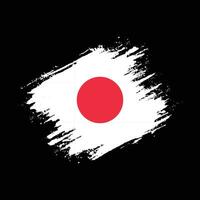 Grunge texture splash Japan flag vector
