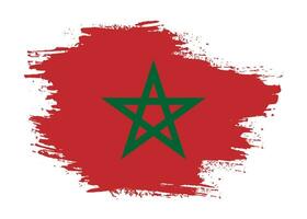 Texture effect Morocco flag vector