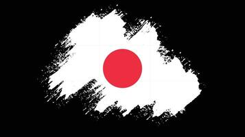 Brush frame Japan flag vector