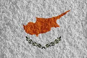 Flag of Cyprus on a textured background. conceptual collage. photo