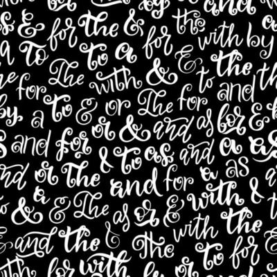 Ampersands prepositions vector seamless pattern