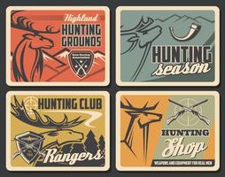 Deers with targets of hunter guns. Hunting sport