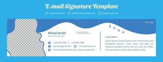 Email Signature Template Design vector