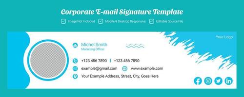 Email Signature Template Design vector