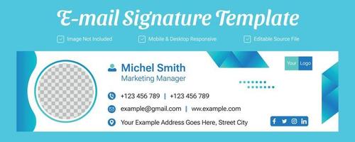 Email Signature Template Design vector