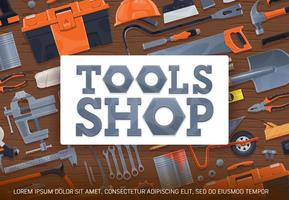 Construction work tools, DIY toolbox vector