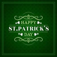 Saint Patrick day, Irish shamrock clover pattern vector