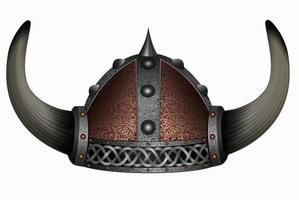 viking in  horned helmet . mask  man vector