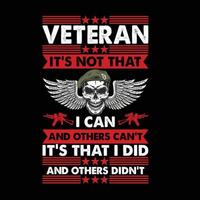 Veteran T-Shirt Design vector