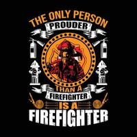 Firefighter T-Shirt Design vector