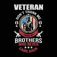 Veteran t-shirt Design vector