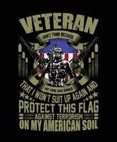 Veteran T-Shirt Design vector