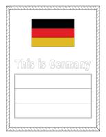 Germany flag coloring pages vector