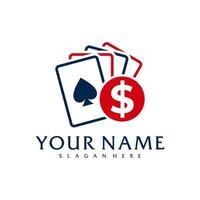 Money Poker logo vector template, Creative Poker logo design concepts