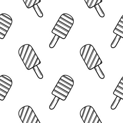 hand drawn ice cream seamless pattern 2