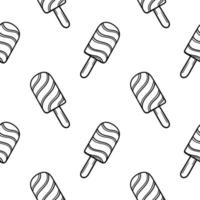 hand drawn ice cream seamless pattern vector