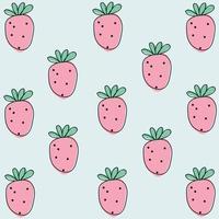 Strawberry Pink Pattern vector