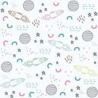 hand drawn galaxy pattern vector