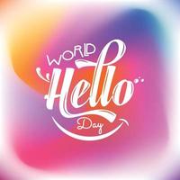 World hello day design template. adobe illustrator vector design.