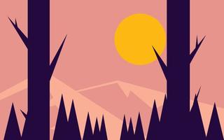 Minimalist background mountain vector