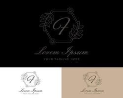 Letter F luxury premium logo. vector