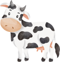 cute cow watercolor png