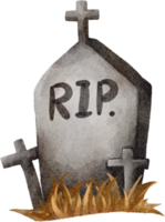 watercolor gravestone halloween png