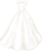 robe de mariée aquarelle png