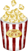 collation de pop-corn aquarelle png