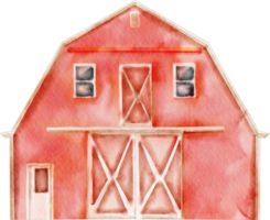 aquarelle maison de ferme png