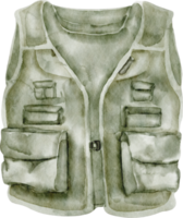 watercolor fishing vest png