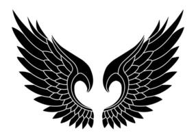 Free vector angel wings line art and outline