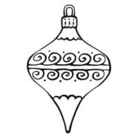 Christmas bauble. Hand drawn vector illustration.