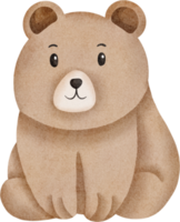 clip art de oso acuarela png