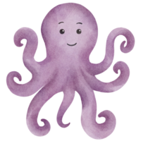 watercolor octopus clip art png