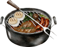 watercolor barbecue grilled png