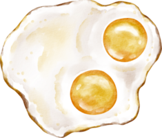 watercolor fried egg png