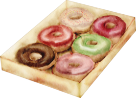 aquarell-donut-clipart-element png