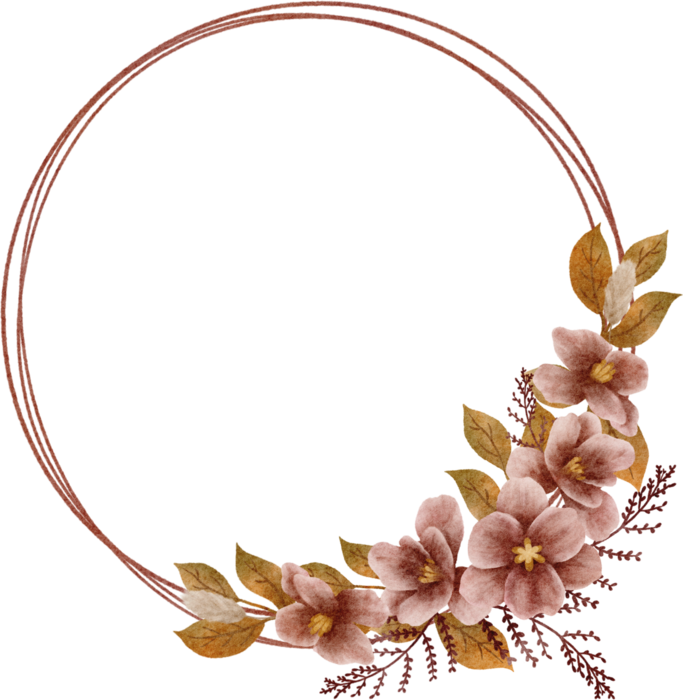 Flower Frame Round PNGs for Free Download