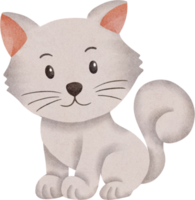 cute cat watercolor png