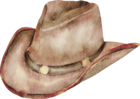 chapéu de cowboy aquarela png