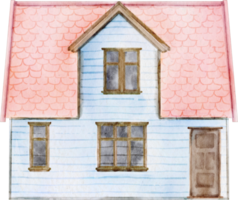 aquarell haus cartoon png