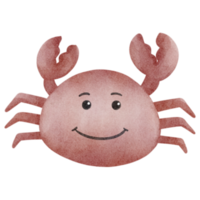 watercolor cute crab png