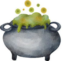 Aquarell Halloween-Kessel png