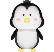 pinguim fofo aquarela png