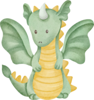 waterverf draak schattig png