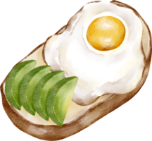 aquarell frühstück spiegelei png